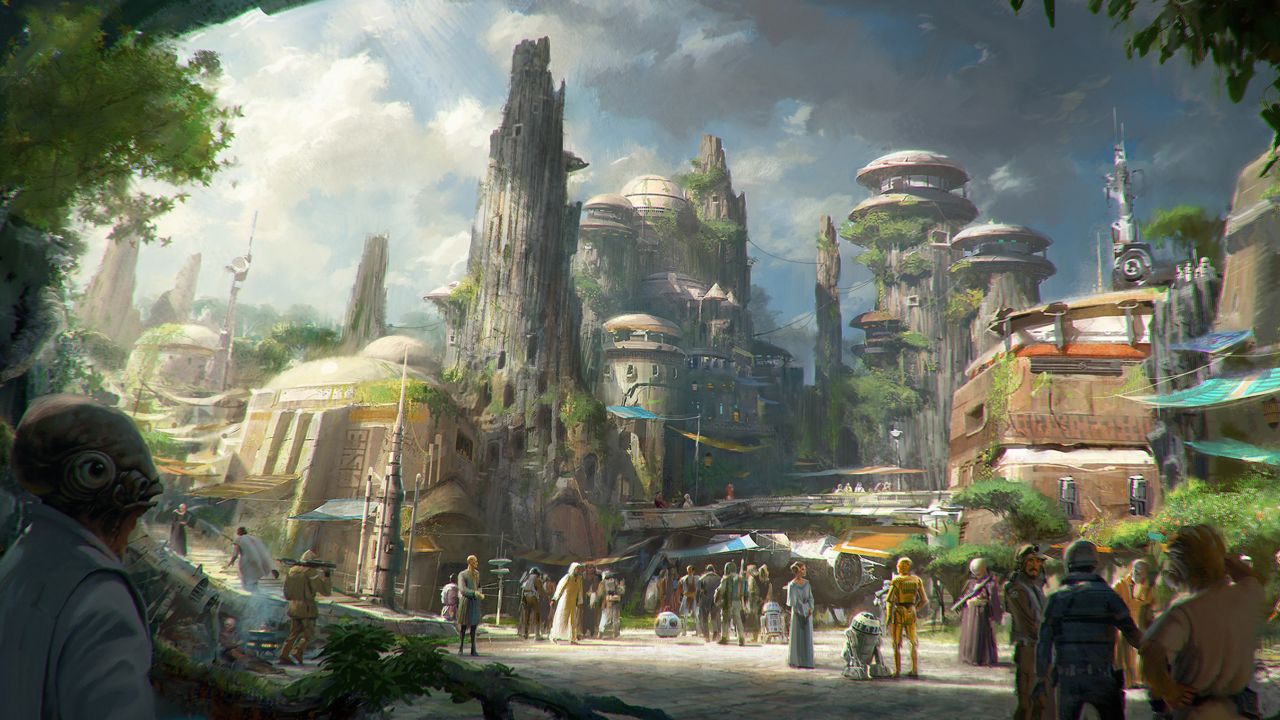 <strong>The planet's main town. </strong>Black Spire Outpost (named after one mysteriously dark tree stump) was once along the main trade route but has now become more a haven for smugglers and traders, reminiscent of Mos Eisley on Tatooine from Episode 4 in the film series.<br />