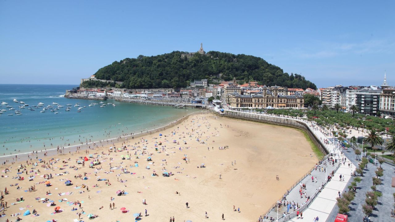 La Concha Beach in San Sebastian was fourth on the list, the highest European entry.