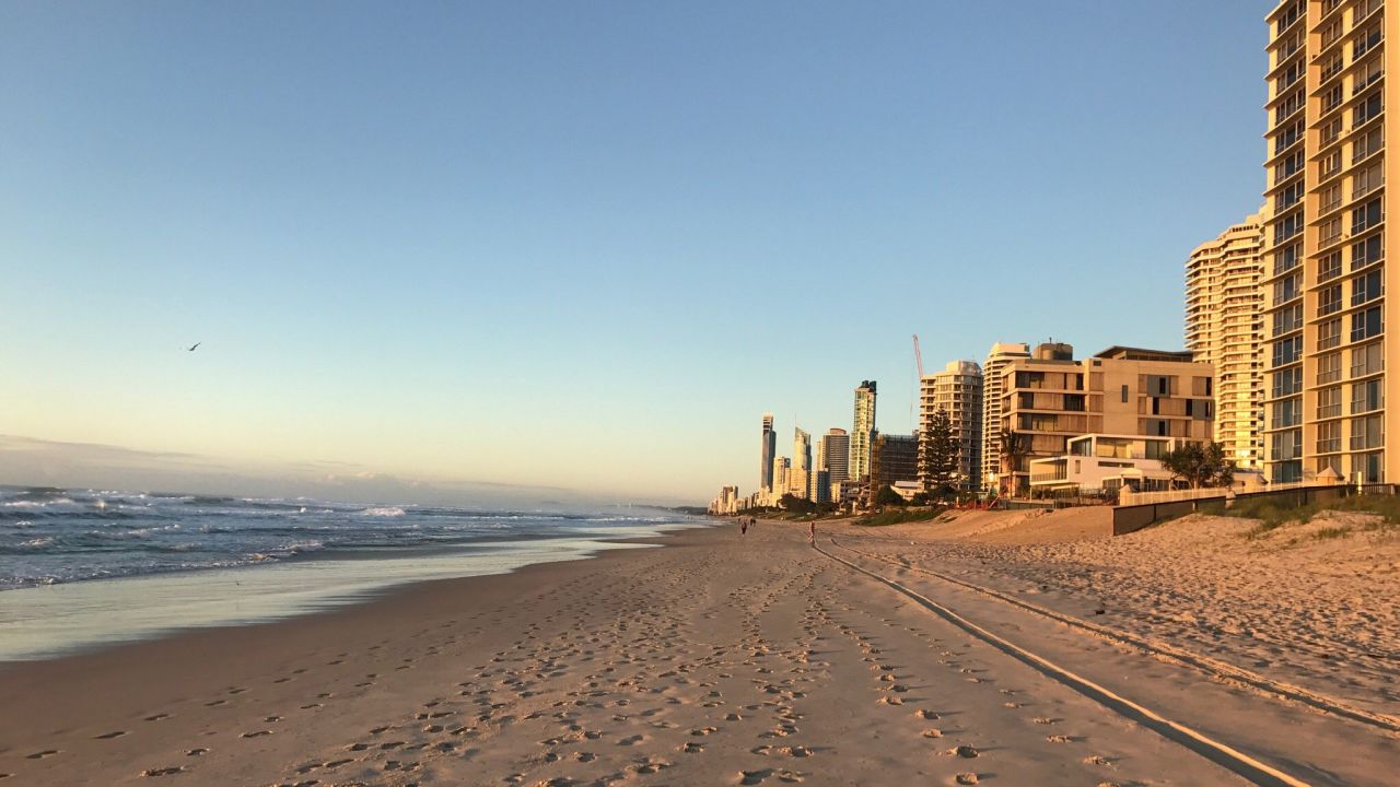 <strong>23. Surfers Paradise Beach, Queensland, Australia:</strong> While Surfer's Paradise isn't Australia's highest entry on the list, the three-kilometer strip of sand was noted for its consistent waves and clean water.