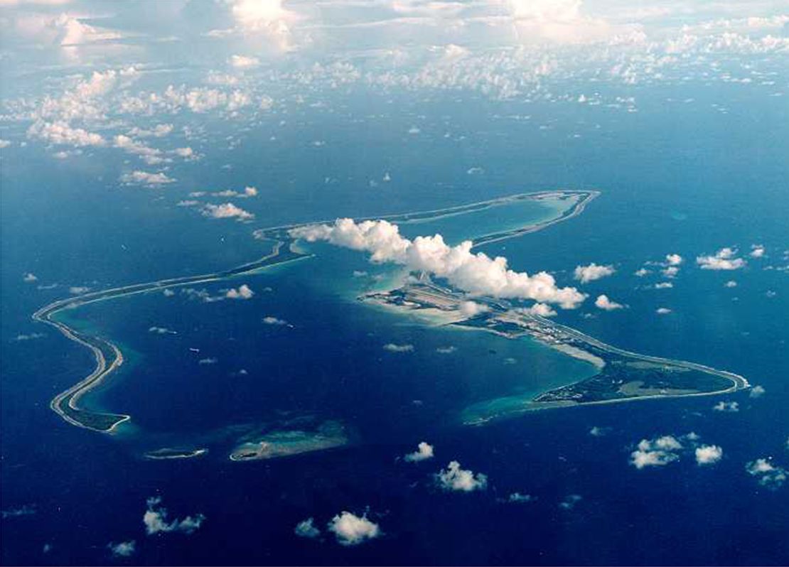 Diego Garcia, the largest island in the Chagos archipelago and site of a major United States military base,  located in the middle of the Indian Ocean, was  leased from Britain in 1966.  