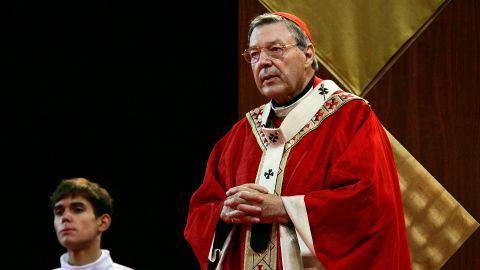 Cardinal George Pell is seen addressing the audience during the Opening Mass of Welcome of World Youth Day Sydney 2008 at Barangaroo on July 15, 2008 in Sydney, Australia.