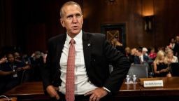 SEPTEMBER 27 - WASHINGTON, DC: Senator Thom Tillis before the hearing. Judge Brett M. Kavanaugh testified in front of the Senate Judiciary committee regarding sexual assault allegations at the Dirksen Senate Office Building on Capitol Hill Thursday, September 27, 2018. Blasey Ford, a professor at Palo Alto University and a research psychologist at the Stanford University School of Medicine, has accused Supreme Court nominee Brett Kavanaugh of sexually assaulting her during a party in 1982 when they were high school students in suburban Maryland. (Photo by Erin Schaff-Pool/Getty Images)