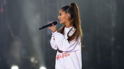 Ariana Grande performs in Manchester, England, in 2007.