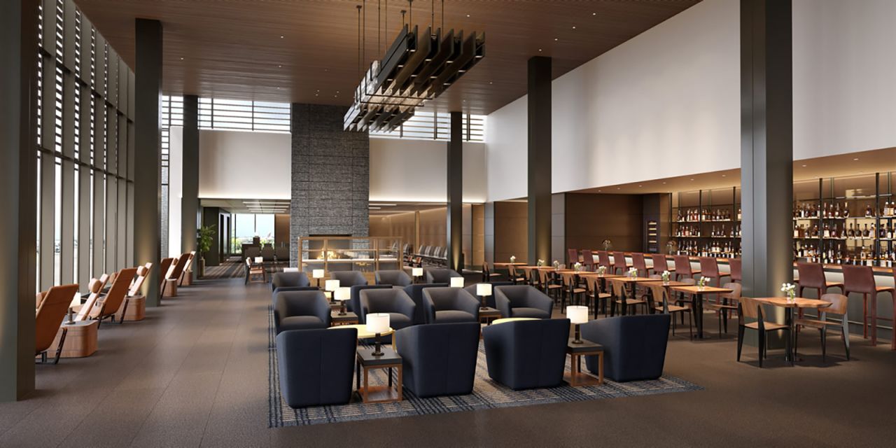 The waiting room in Paine Field might remind some passengers of an elite-access lounge.