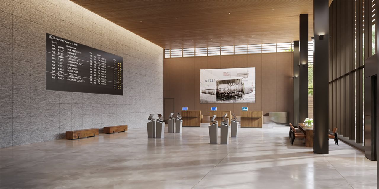 Paine Field's two-gate terminal offers travelers an easy way through the airport.