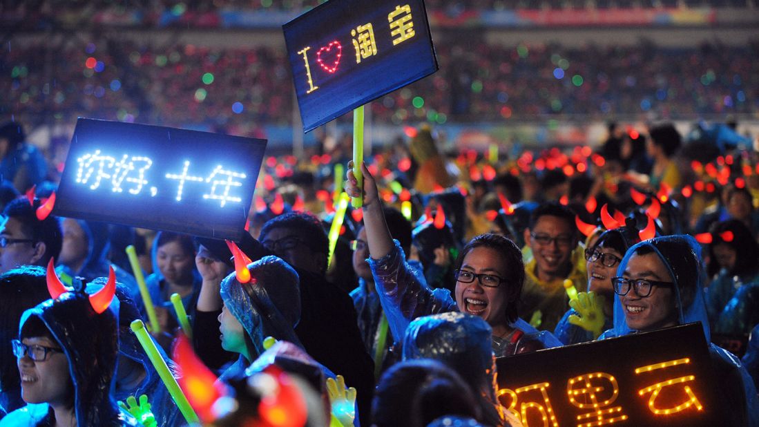 <strong>Hangzhou: </strong>Home to tech giants like Alibaba and Taobao, Hangzhou is famous for its entrepreneurs. In this picture, people hold signs that says "I heart Taobao" and "Alibaba Cloud" at a conference in Hangzhou.