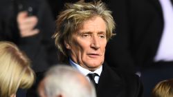Scottish singer Rod Stewart takes his seat for the UEFA Champions League Group B football match between Celtic and Anderlecht at Celtic Park stadium in Glasgow, Scotland on December 5, 2017. / AFP PHOTO / Andy BUCHANAN        (Photo credit should read ANDY BUCHANAN/AFP/Getty Images)