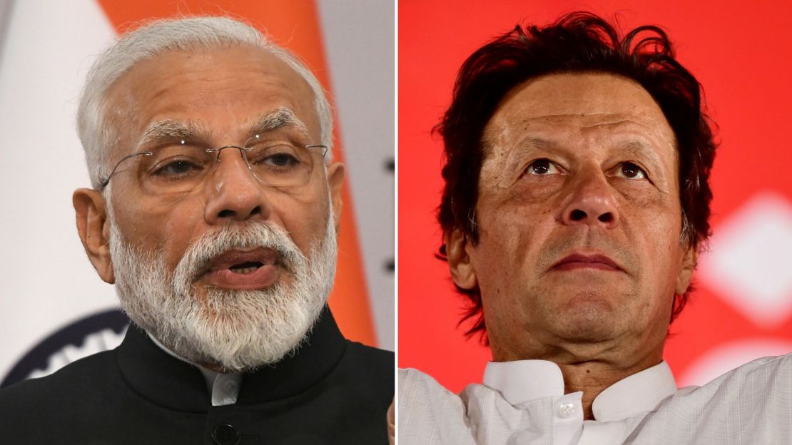 Indian Prime Minister Narendra Modi and Paksitan Prime Minister Imran Khan.