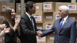 Venezuela's self-proclaimed interim president Juan Guaido met with Vice President Mike Pence in the Colombian capital for an emergency summit of regional leaders to discuss the deepening crisis in Venezuela.