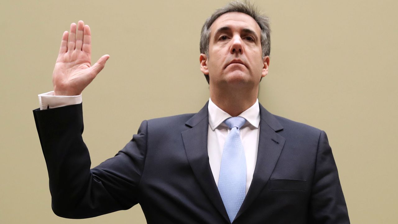 WASHINGTON, DC - FEBRUARY 27: Michael Cohen, former attorney and fixer for President Donald Trump, testifies before the House Oversight Committee on Capitol Hill February 27, 2019 in Washington, DC. Last year Cohen was sentenced to three years in prison and ordered to pay a $50,000 fine for tax evasion, making false statements to a financial institution, unlawful excessive campaign contributions and lying to Congress as part of special counsel Robert Mueller's investigation into Russian meddling in the 2016 presidential elections. (Photo by Chip Somodevilla/Getty Images)