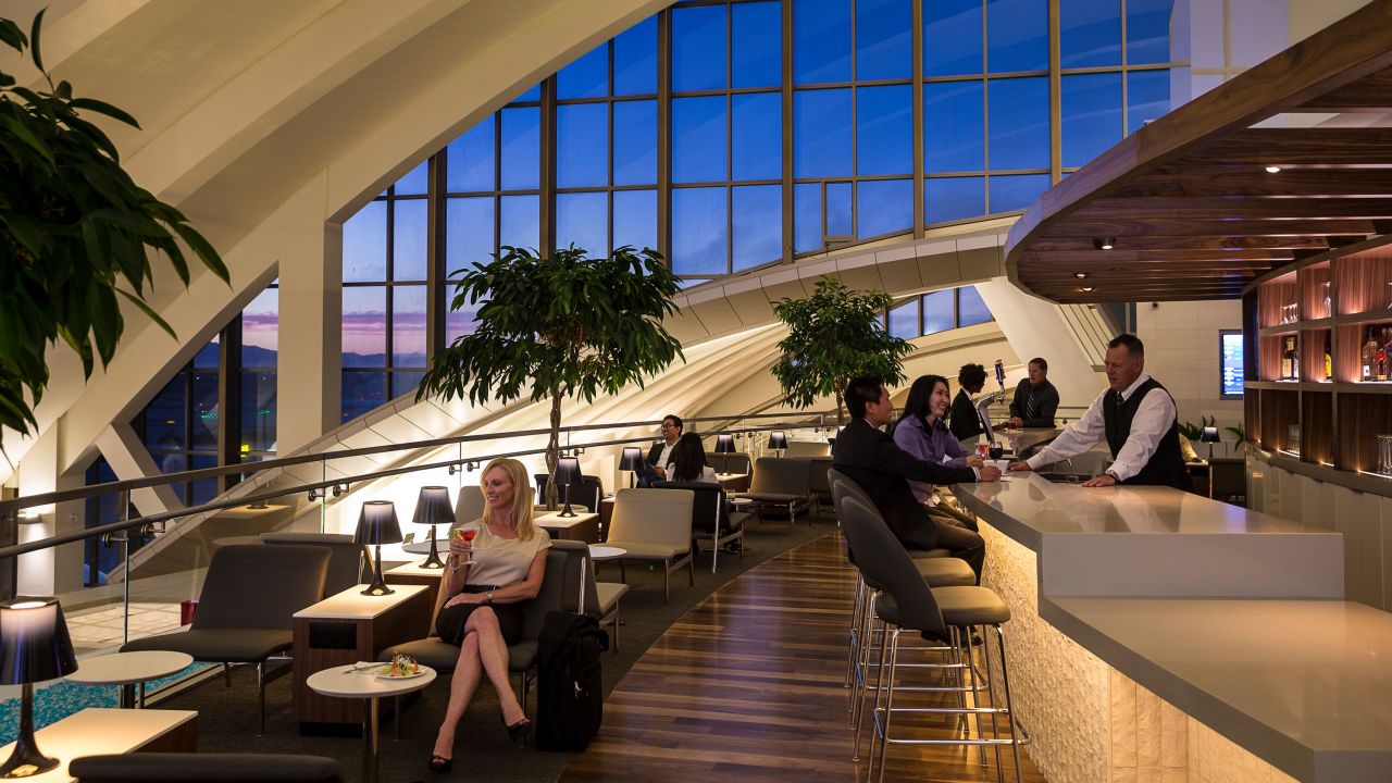 The terrace at Star Alliance Lounge at Los Angeles International Airport.