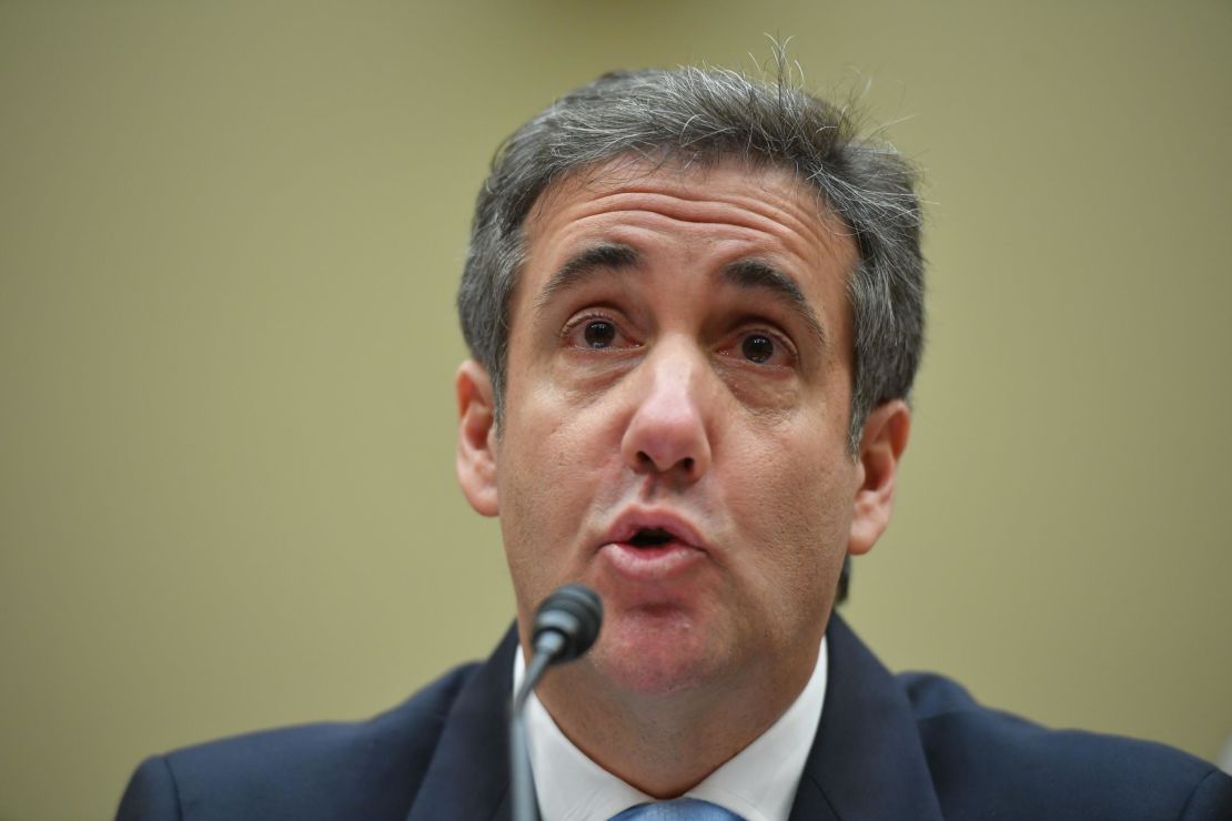 Michael Cohen, US President Donald Trump's former personal attorney, testifies on Capitol Hill on February 27, 2019.