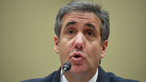 Michael Cohen, US President Donald Trump's former personal attorney, testifies on Capitol Hill on February 27, 2019.