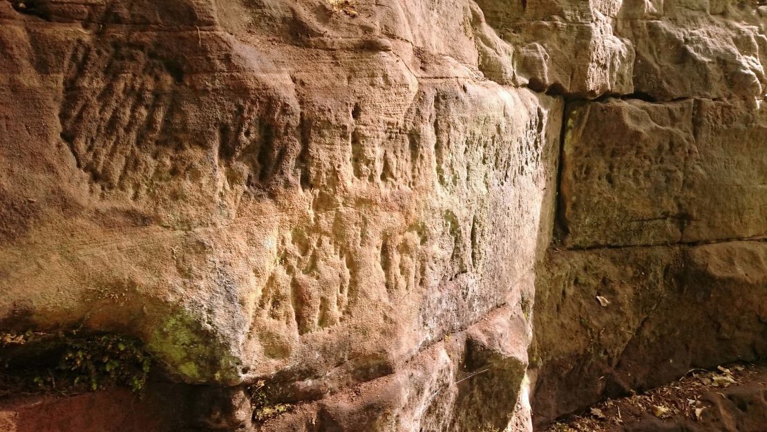 The graffiti etched into the Cumbrian quality includes personal details about the soldiers who created it.