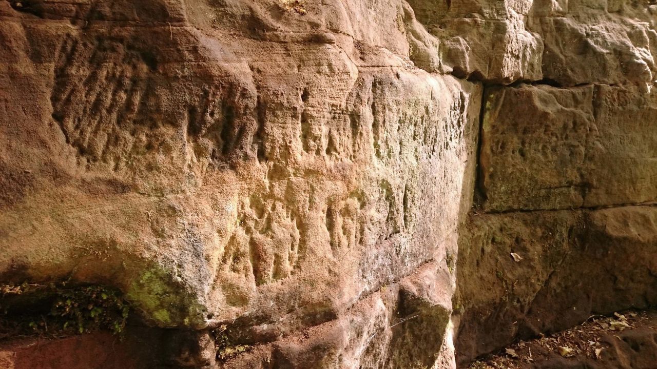The graffiti etched into the Cumbrian quality includes personal details about the soldiers who created it.
