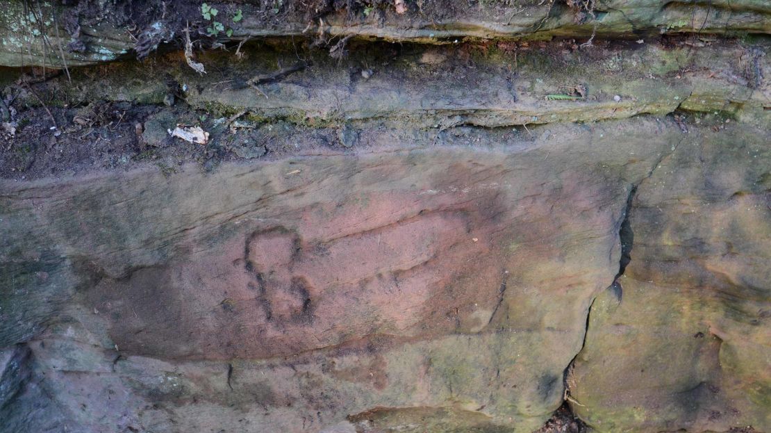 Phallus graffiti is common along Hadrian's Wall.