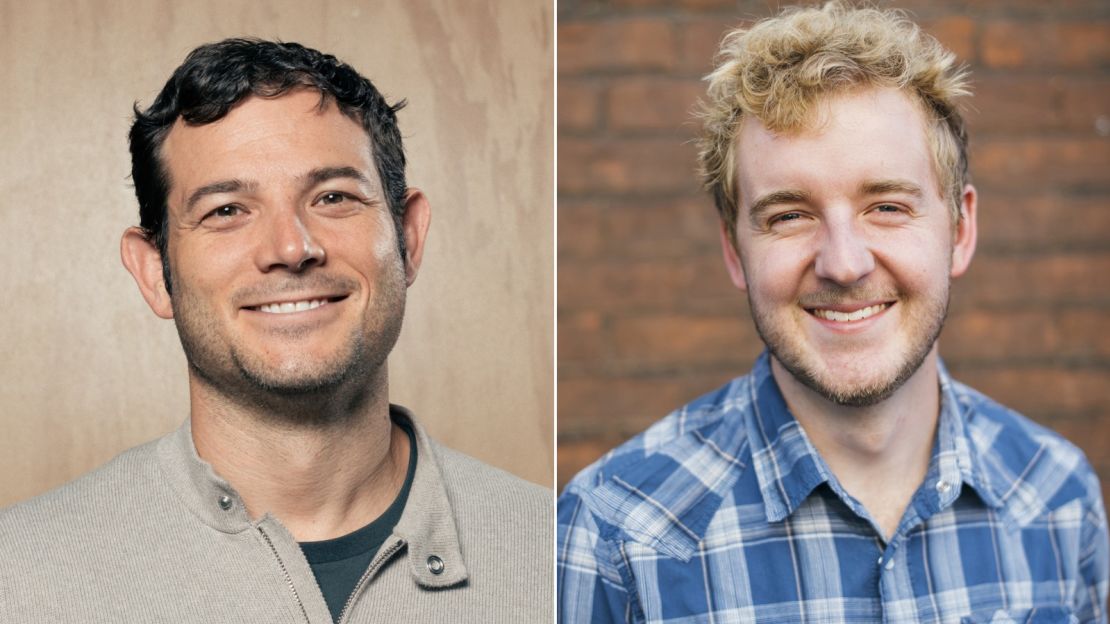 Tim Kendall (left), a former Facebook executive and now owner of Moment, with the app's creator Kevin Holesh.