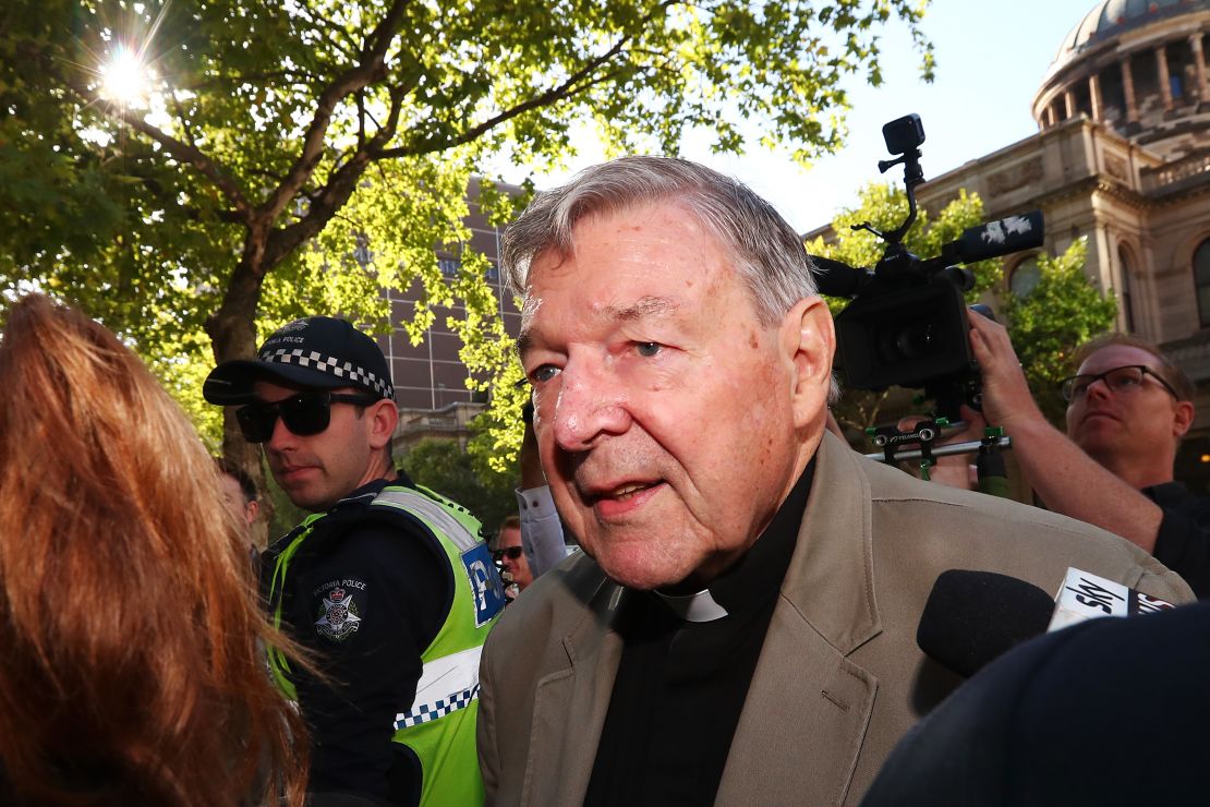 Cardinal George Pell arrives at Melbourne County Court on February 27, 2019 in Melbourne, Australia.
