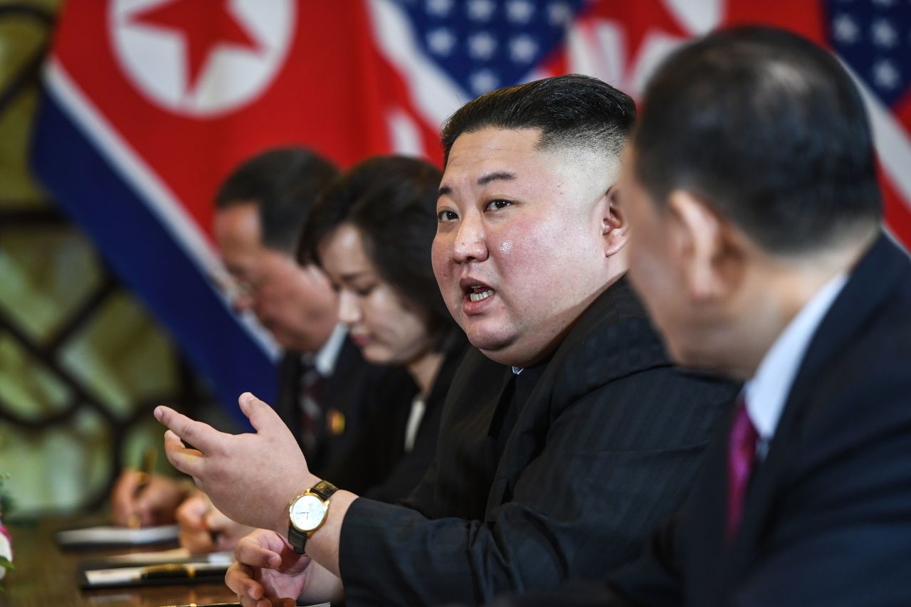 A journalist asked Kim if he was willing to fully dismantle his nuclear arsenal. "If not I'm willing to do that, I wouldn't be here right now," <a href="https://www.cnn.com/politics/live-news/trump-kim-jong-un-summit-vietnam-february-2019/h_4a49e1e233f9919d559787467d22c747" target="_blank">Kim responded through an interpreter.</a> A CNN translator said Kim's original phrase could also be interpreted as "I wouldn't have come here, if I didn't have the will."