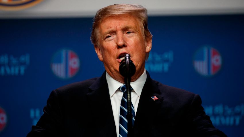 President Donald Trump speaks during a news conference after a summit with North Korean leader Kim Jong Un, Thursday, Feb. 28, 2019, in Hanoi. (AP Photo/ Evan Vucci)