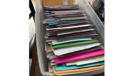 The Mertens family filled more than a dozen postal boxes with letters to Emma from around the world.