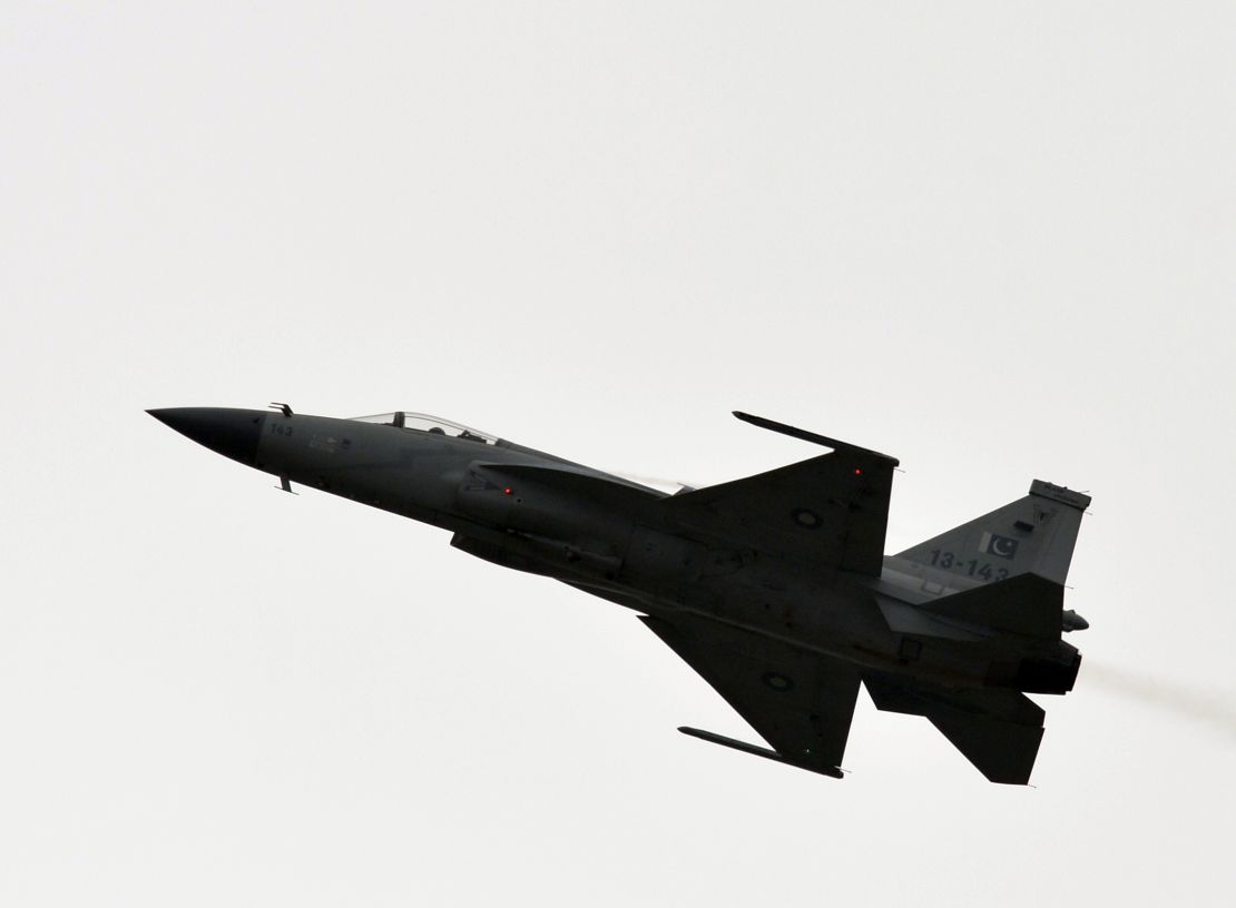A Pakistan JF-17 performs at a Paris airshow in 2015.