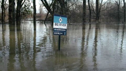 Parts of the Memphis area's Big River Trail along the Mississippi River was flooded this week. The western Tennessee city is under a flood warning until March 15, the National Weather Service says.