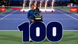 Roger Federer was claiming his 100th career title and eighth Dubai crown with his victory over Stefanos Tsitsipas.