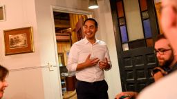 Democratic presidential candidate Julian Castro speaks at an event hosted by the Boone County Democrats at the Livery Deli on February 23, 2019 in Boone, Iowa.