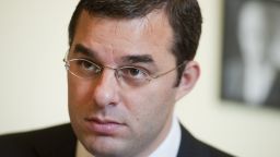 UNITED STATES - OCTOBER 25:  Rep. Justin Amash, R-Mich., is interviewed by Congressional Quarterly in his Cannon Building office.  (Photo By Tom Williams/Roll Call) (CQ Roll Call via AP Images)