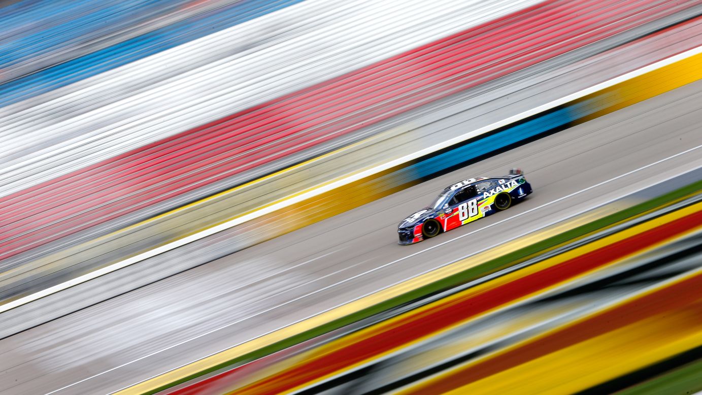 Alex Bowman drives during a practice for the Monster Energy NASCAR Cup Series Pennzoil 400 at Las Vegas Motor Speedway on March 2.