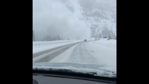 One driver captured this photo of an avalanche on Colorado's I-70. 