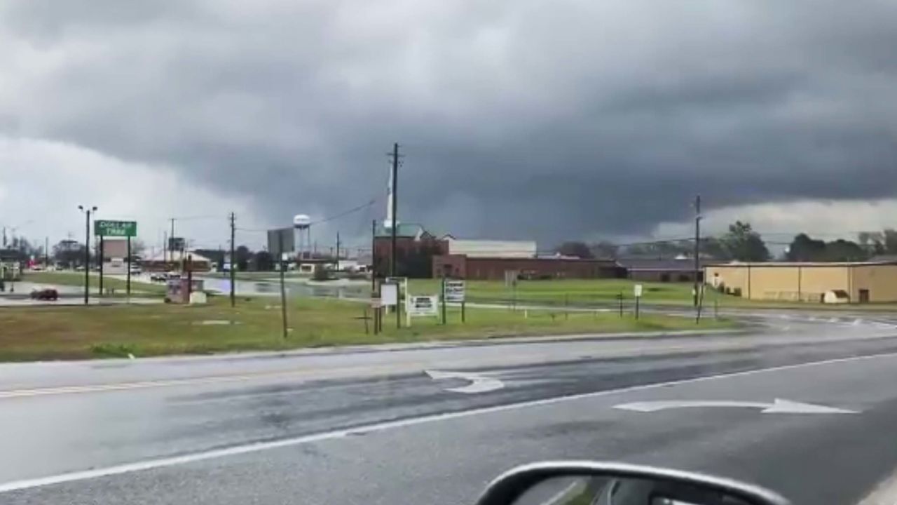 A funnel cloud in Byron, Georgia, March 3.
