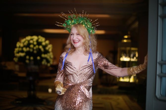 Actress Patricia Clarkson was chosen as this year's "Honorary Muse" by the Krewe of Muses, an all-female Mardi Gras krewe that parades in New Orleans. Clarkson is a New Orleans native and this was her second time being chosen for the honor.