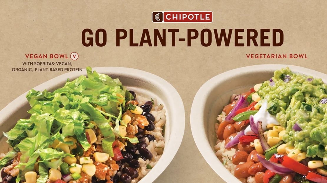 Chipotle's plant-powered lifestyle bowls