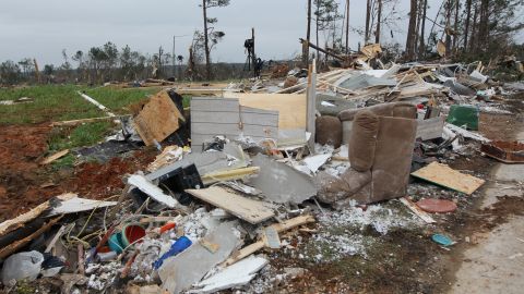 The tornado damage is described as "catastrophic."