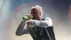 Keith Flint of The Prodigy, performs at the 10th annual Incheon Pentaport Rock Festival in Incheon, west of Seoul on Ausust 9, 2015. The Incheon Pentaport Rock Festival (commonly known as Pentaport) is an annual three-day summer music festival and held at Dream Park in the Korean city of Incheon. With a current capacity of 50,000, it is the largest open-air music festival in the country and features more than 60 Korean and international acts. AFP PHOTO / ED JONES        (Photo credit should read ED JONES/AFP/Getty Images)