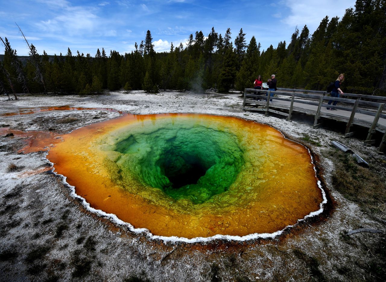 <strong>5. Yellowstone National Park, Idaho/Montana/Wyoming:</strong> Known as the world's first national park, Yellowstone has more than 300 geysers, a volcano and many waterfalls. One of its most distinctive features is the Morning Glory hot spring in the park's Upper Geyser Basin. 
