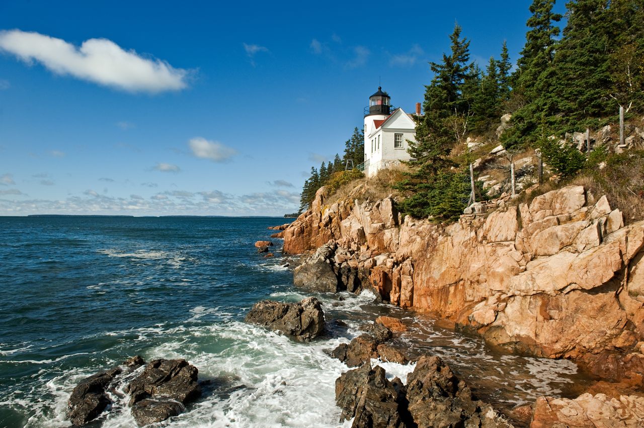 <strong>7. Acadia National Park, Maine: </strong>The first national park east of the Mississippi, Acadia is also the first US National Park to welcome the sunrise each day. Bass Harbor Head Light, which is operated by the US Coast Guard, is the only lighthouse on Mount Desert Island. (It's not open to the public, but visitors can hike nearby.)