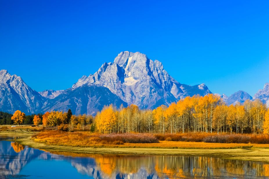 <strong>8. Grand Teton National Park, Wyoming: </strong>The 13,770-foot-tall Grand Teton is the highest peak in the Teton Range, but there are eight peaks more than 12,000 feet in elevation at <a href="https://www.cnn.com/travel/article/jenny-lake-rangers-grand-tetons-nps-100/index.html" target="_blank">this national park.</a>