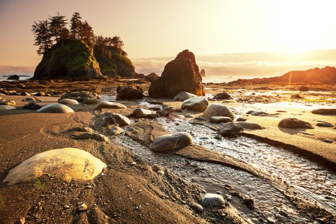 <strong>9. Olympic National Park, Washington:</strong> This national park includes old-growth temperate rain forests, glacier-capped mountains and more than 70 miles of untamed coastline.