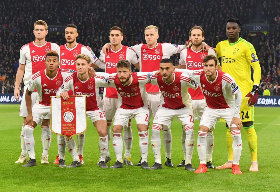 Ajax is competing in this season's European Champions League.