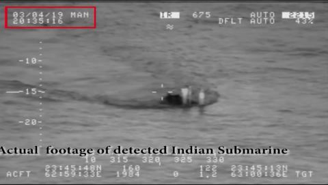 A screengrab from a Pakistan Navy video. CNN could not verify its authenticity. 
