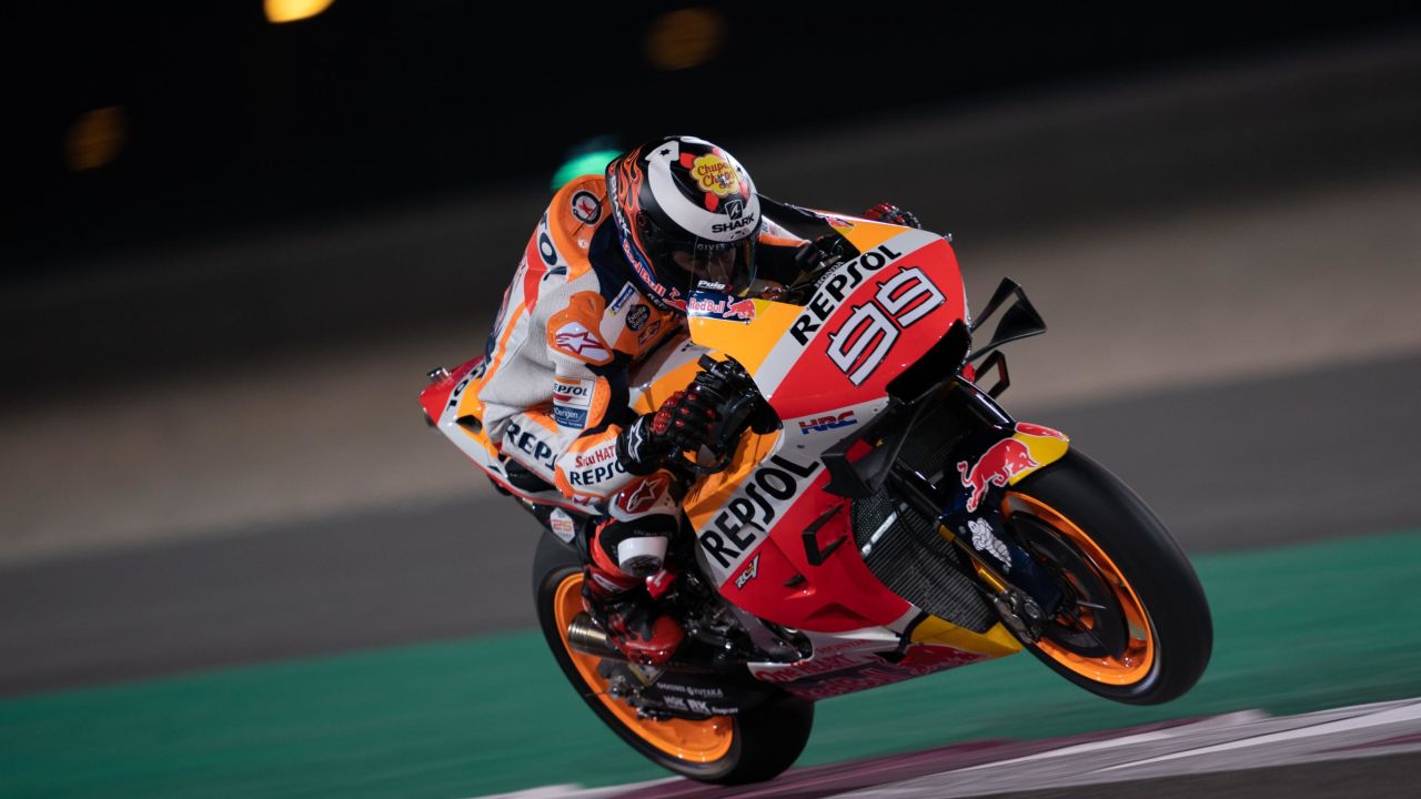 Jorge Lorenzo during practice in Doha, Qatar.