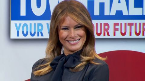 First lady Melania Trump on March 5 in Las Vegas at a town hall as part of her Be Best campaign.