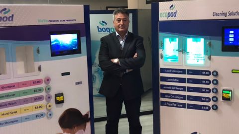 Pino with several Ecopod vending machines.