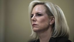 Homeland Security Secretary Kirstjen Nielsen testifies before the House Homeland Security Committee on border security on Capitol Hill in Washington, DC, March 6, 2019. (Photo by Jim WATSON / AFP)        (Photo credit should read JIM WATSON/AFP/Getty Images)