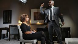 CBS THIS MORNING co-host Gayle King sat down with R&B singer R. Kelly Tuesday in Chicago for his first television interview since he was arrested on 10 sexual abuse charges. The interview airs Wednesday, March 6 and Thursday, March 7, on CBS THIS MORNING (7:00-9:00 AM) on the CBS Television Network.  Photo Credit: CBS/Lazarus Jean-Baptiste ÃÂ©2019CBS Broadcasting Inc. All Rights Reserved.
