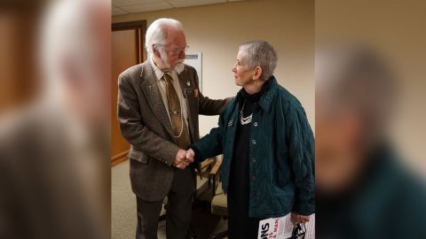 New Hampshire GOP state Rep. David Welch and WomenÕs Defense League Director of Legislation and Advocacy Susan Olsen at the signing of Senate Bill 12, ÒConstitutional CarryÓ legislation, on Feb. 22, 2017 at the New Hampshire State House.
Credit: Women's Defense League