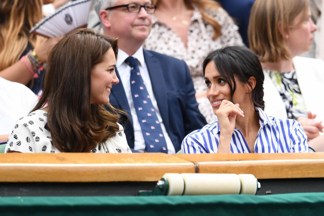 Kate and Meghan at Wimbledon on July 14, 2018.